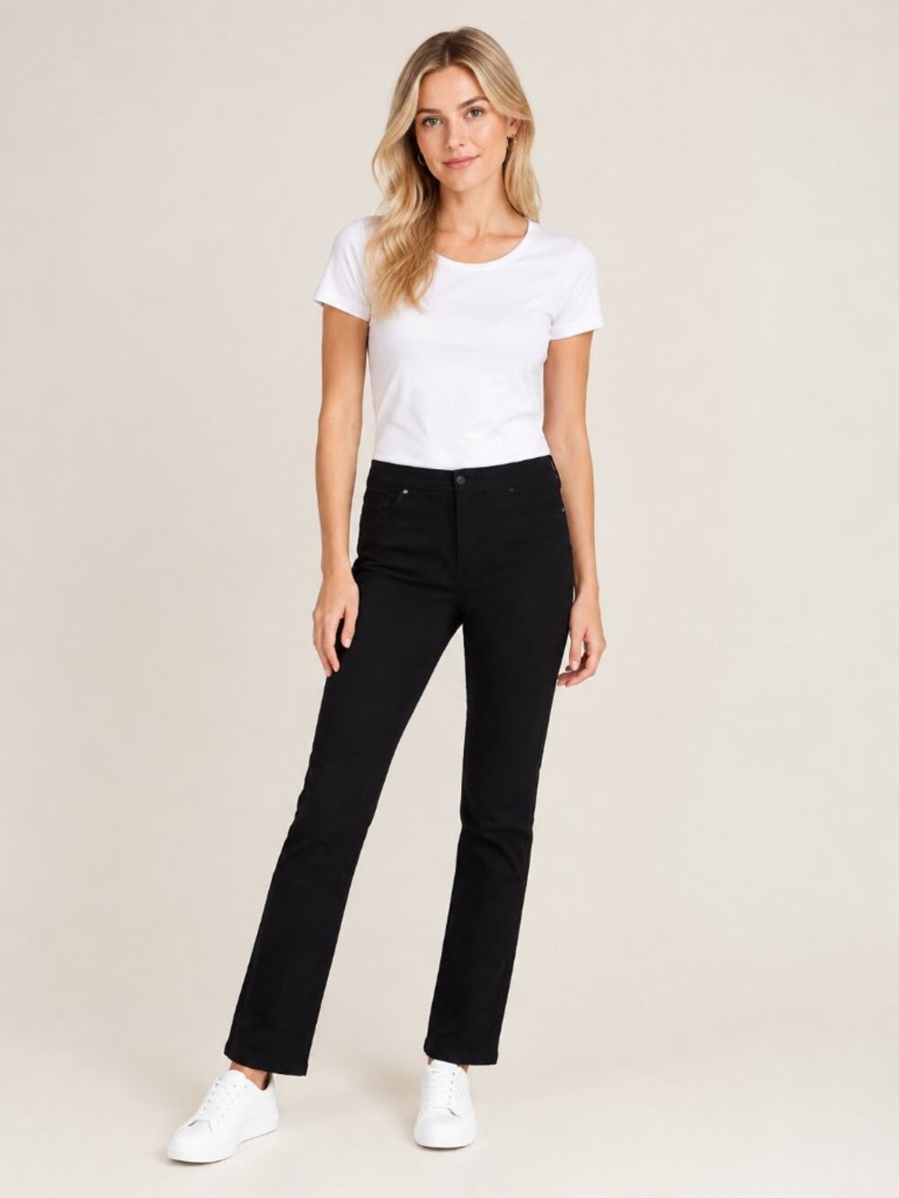 2/$30 Chico's Ponte Stretch Slim Leg Dress Pant High Rise Black 8 #A4877